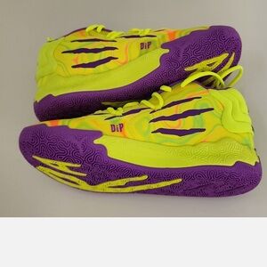 Puma Melo-MB.03 Yellow Sneakers with Purple Accents